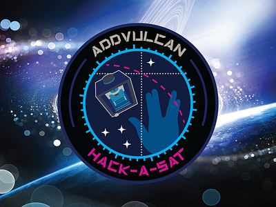 ADDVulcan Hack-A-Sat team logo adobe illustrator branding logo