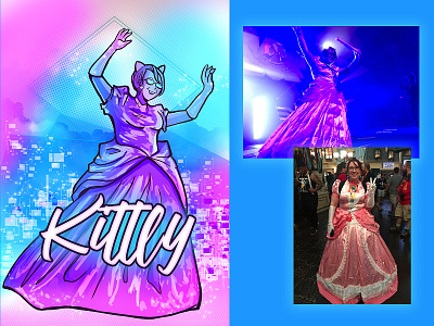 Kittly adobe photoshop illustration portrait sticker