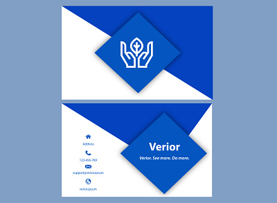 Verior - Business card branding design illustrator logo minimal typography ui ux vector website