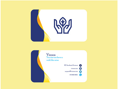 Viroon - Business card branding design icon illustration illustrator logo minimal typography