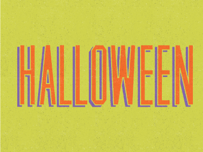 Halloween texture type typography