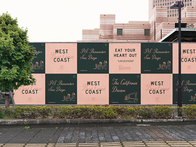 Rose Bird billboard branding campaign illustration lettering typography