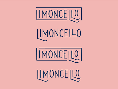 Limoncello branding lettering type typography vector