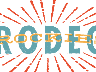 Rockies Rodeo design lettering overprint texture type typography vintage