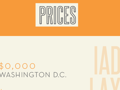 Flight Prices typography