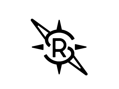 RLS compass 2 compass initials logo