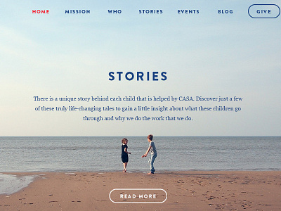 Stories Page design web