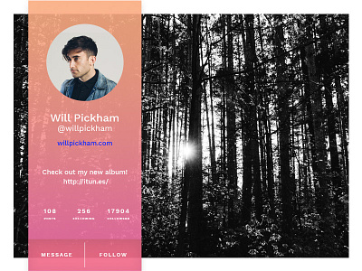 Day 006 User Profile dailyui module profile ui user