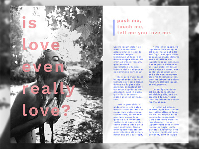 Love block design editorial quote