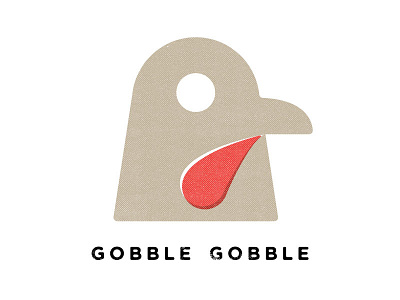 Gobble Gobble halftone texture turkey