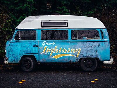 Lightning lettering