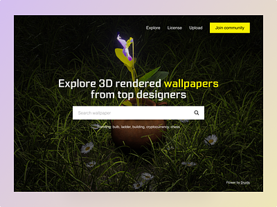 Wallpaper Explorer 3d background dark design desktop illustration light ui wallpaper web design