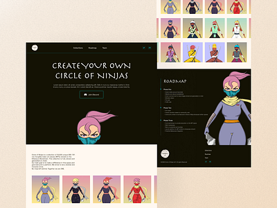Circle of Ninjas (NFT landing page concept)