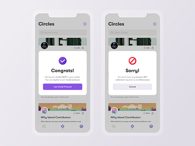 Radius dApp- Modals branding chat connect connect chat crypto dao dapp defi design illustration logo messaging mockup social ui uiux vector wallet web3