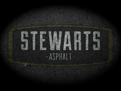 Stewarts Asphalt asphalt industrial design knockout logo