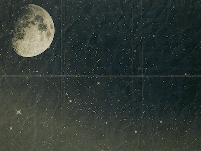 Spacey moon photograph space stars vintage
