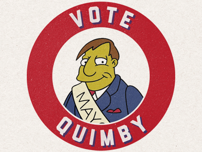 Vote Quimby! liberator mayor quimby simpsons vote