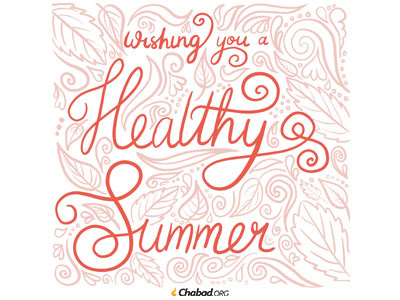 Wishing you a Healthy Summer! chabad procreate summer swirls type typography