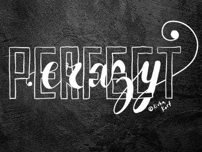 Balance between Perfect and Crazy crazy handlettering lettering perfect perfectionist procreate typography