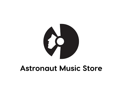 Astronaut Music Store astronaut branding design design art dribbble illustration logo logotype music store