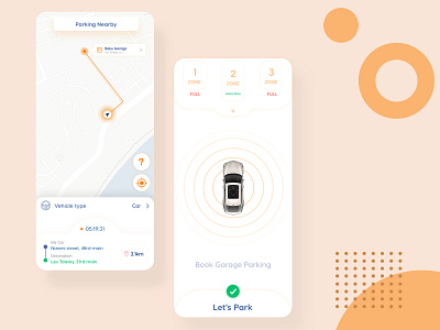 Parking App app clean design design iphone mobileapp parking trend ui uiux ux web webdesign