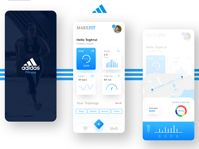 Adidas Fitness App adidas app clean fitness ios mobileapp ui uiux ux uxdesign web webdesign