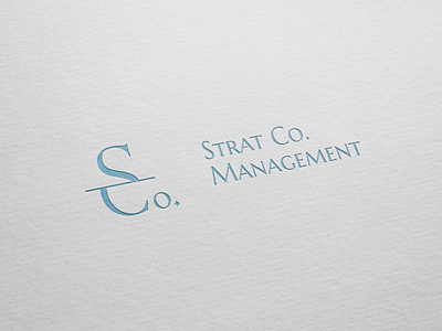 Strat Co. Management adobe illustrator branding calligraphy design flat icon logo typography vector
