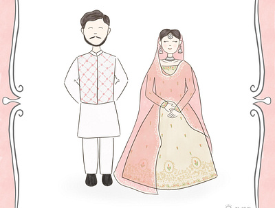 Wedding Illustration design digitalart flat illustration