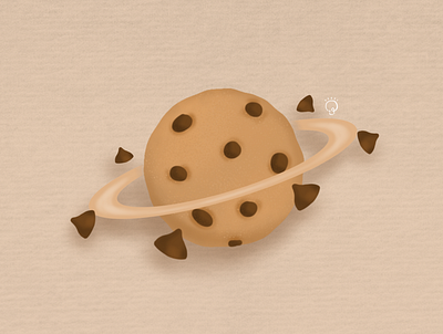 Cookie planet brand identity branding digitalart flat icon illustration