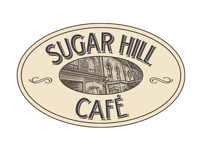 Sugar Hill Café Logo branding identity illustration illustrator logos victorian