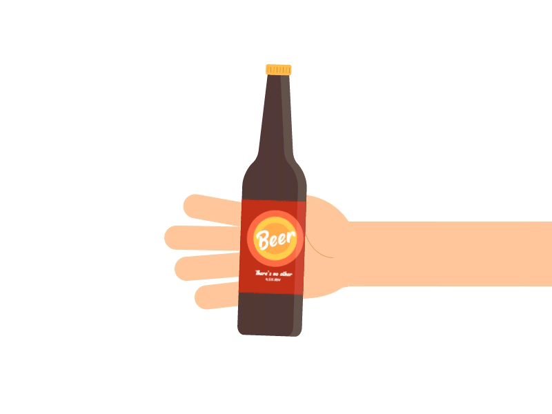 Grab Life By The Beer 2d animation after effects animation animation 2d character flat illustration motion graphics simple test vector