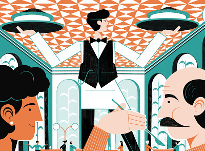 The Return of the Great French Brasserie - Culture Trip colour design editoral editorial illustration food france illustration print travel