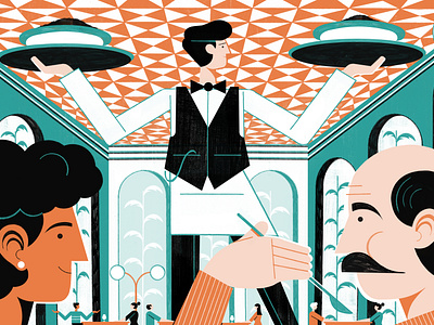 The Return of the Great French Brasserie - Culture Trip colour design editoral editorial illustration food france illustration print travel