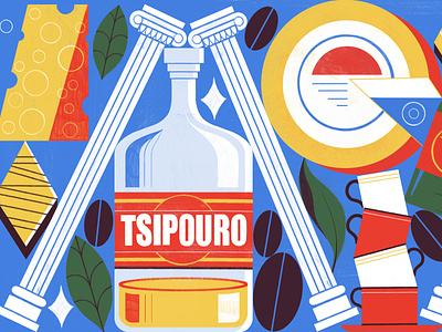 Greek Souvenirs and Where to Buy Them - Culture Trip colour design editoral editorial illustration food greece illustration print travel