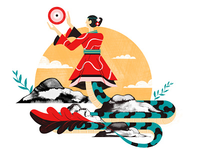 Chinese Myths and Legends - Culture Trip china colour design editorial editorial illustration illustration legends myths print travel