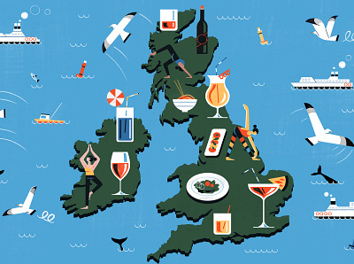 The London Bar Giving Non Drinkers - Culture Trip beverage cocktails colour design editoral editorial illustration food illustration print travel