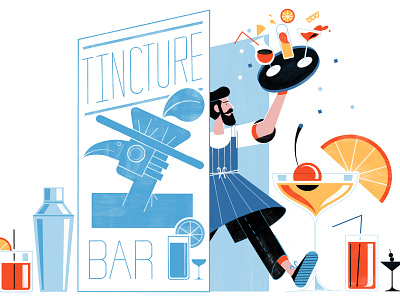 The London Bar Giving Non Drinkers A Buzz - Culture Trip architecture beverage colour design editorial editorial illustration food illustration print