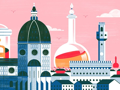 florentine pharamacies through history - Culture Trip architecture colour design editoral editorial illustration florence food illustration print travel