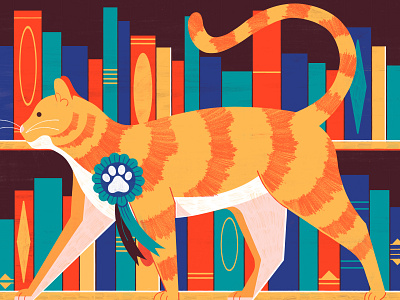 Top Ten Cats in Fiction - Penguins Books animals cats colour design editoral editorial illustration print
