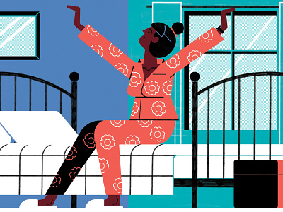 The Telegraph x Fitbit colour design editorial illustration fitbit health illustration print wellness