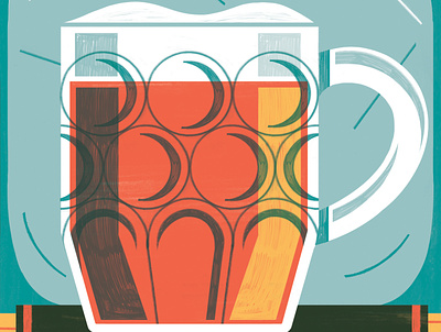 Radio Times beverage colour design editoral editorial illustration illustration print