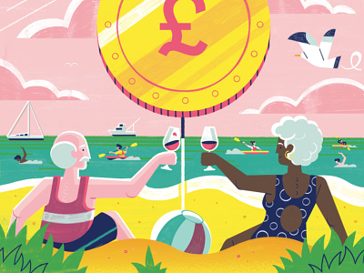 Equity Release - Saga Magazine colour design editoral editorial illustration illustration print