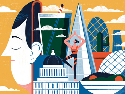 Wellness Guide to the city- Culture Trip editorial editorial illustration illistration print