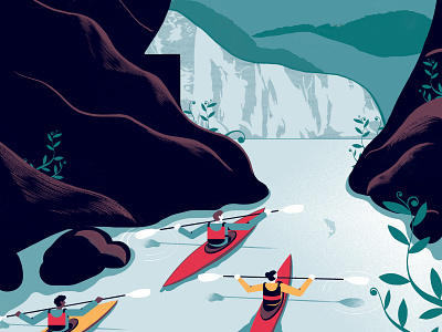 Adventure Helps Heal your mental health - Telegraph editoral editorial illustration illistration mental health print