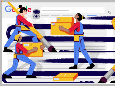 Google to re-enter the Chinese Market - Culture Trip colour computers design editorial illustration google illistration print tech tech company