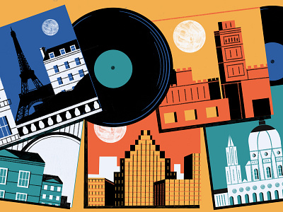 Cities To Visit In 2019 For Music Lovers - Culture Trip architecture colour design editoral editorial illustration illistration music print vinyl