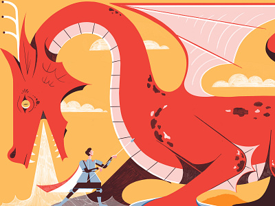The Real Story Behind St George And The Dragon - Culture Trip colour design editoral editorial illustration illustration print