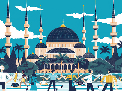 City Header Istanbul - Culture Trip architecture colour design editorial illustration illustration istanbul print