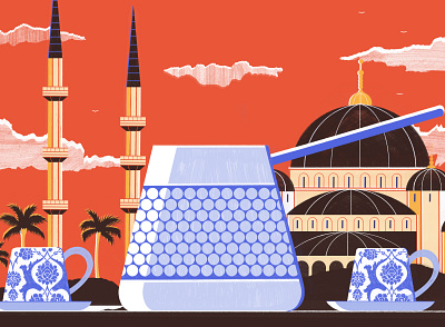 An Expert Guide to Istanbul's Coffee Culture - Culture Trip coffee colour design editoral editorial illustration illustration print turkey