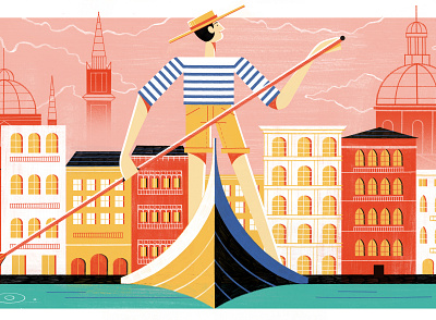 When Venice Ruled the World - Culture Trip colour design editoral editorial illustration illustration print